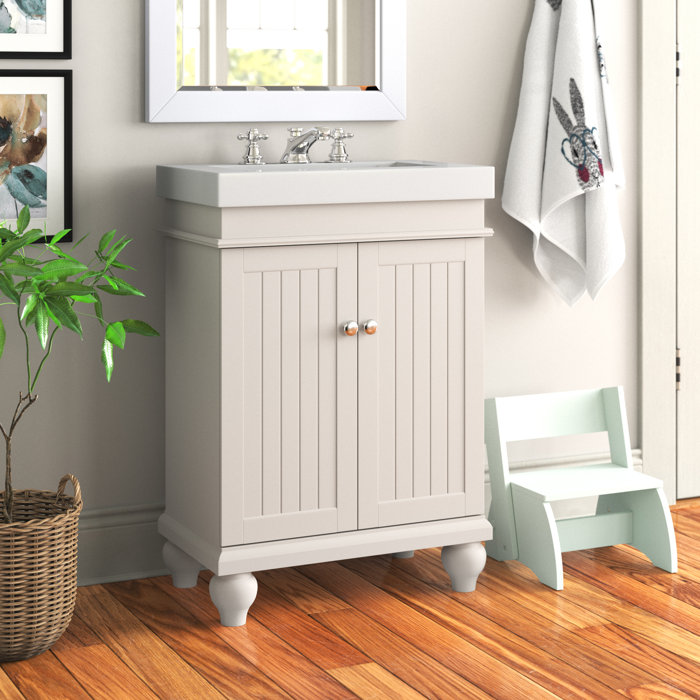 Charlton Home® Gerharda 24'' Freestanding Single Bathroom Vanity with